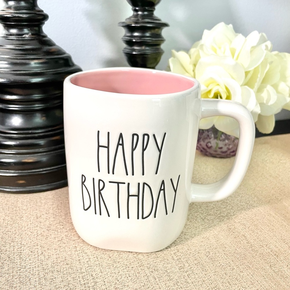 🆕Rae Dunn HAPPY BIRTHDAY Ceramic Mug